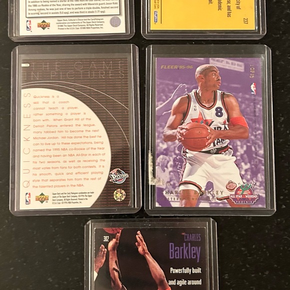 Charles Barkley & Grant Hill NBA Basketball Trading Cards Medley Package (5) - Picture 6 of 8